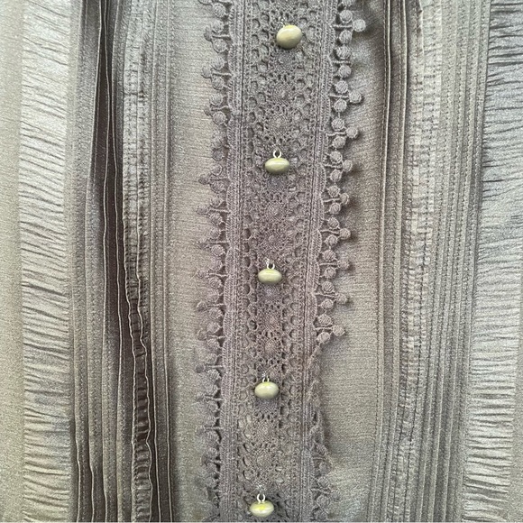 Anna Sui x Target Shift Dress Black Satin 20s Drop Waist Peter Pan Collar - Picture 7 of 15